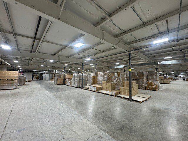 Warehouse interior with high ceilings